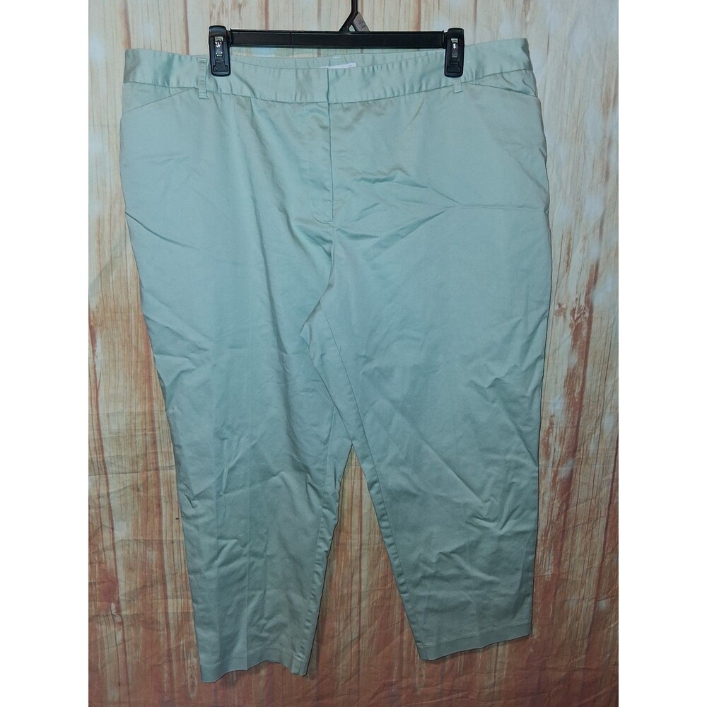 Liz Claiborne Light Green Emma Taper Crop Pants Sz 22W